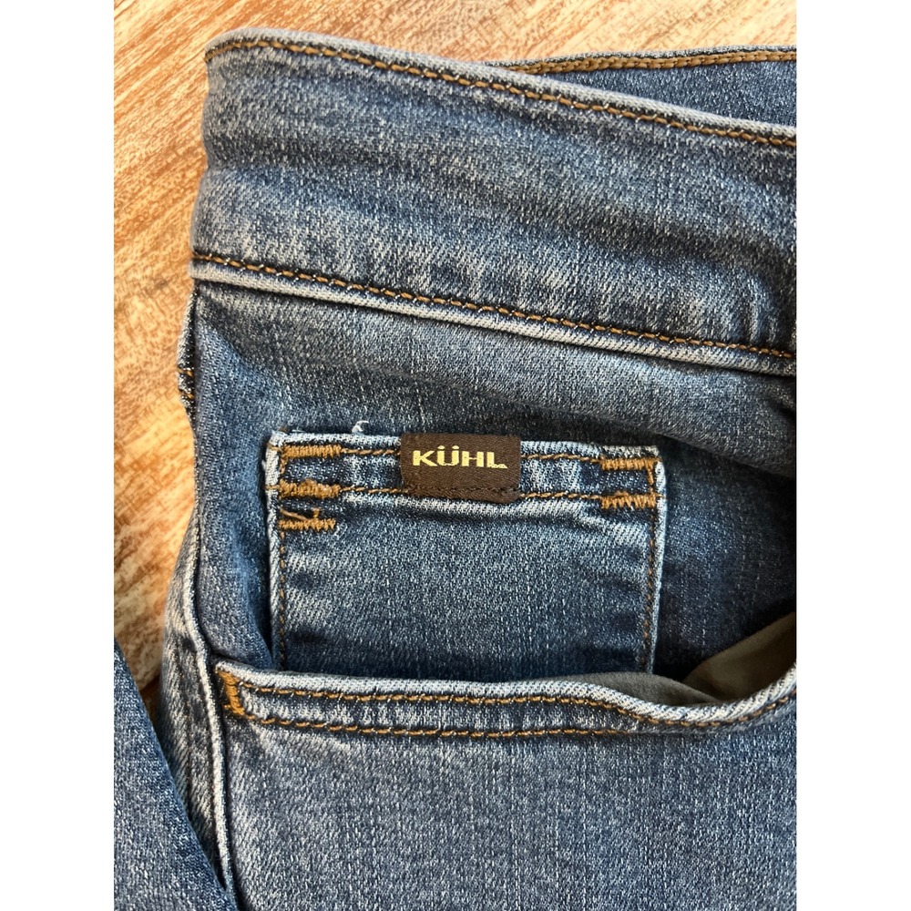 Kuhl Women's Size 6 Regular Straight Leg Stretch Denim Jeans Blue Indigo Wash - Picture 5 of 10